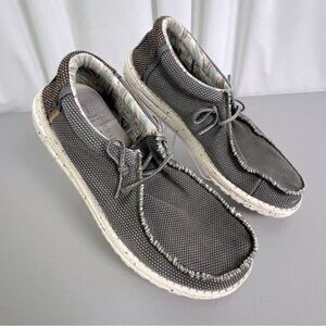 HEY DUDE MENS SKIP ON LOAFERS GRAY BLEND SIZE 8